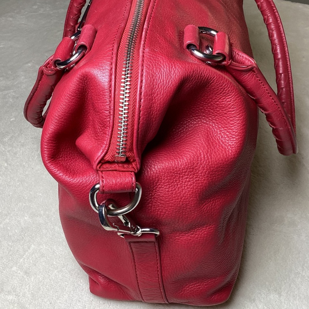 Marc New York Andrew Marc Red Pebbled Leather Large satchel, shoulder/crossbody - Picture 5 of 15